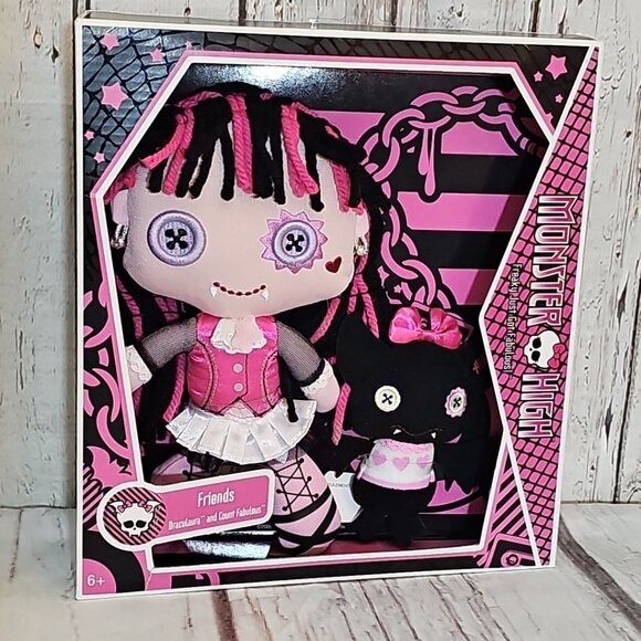 Monster High Plush Draculaura & Count Fabulous Rag Doll 9